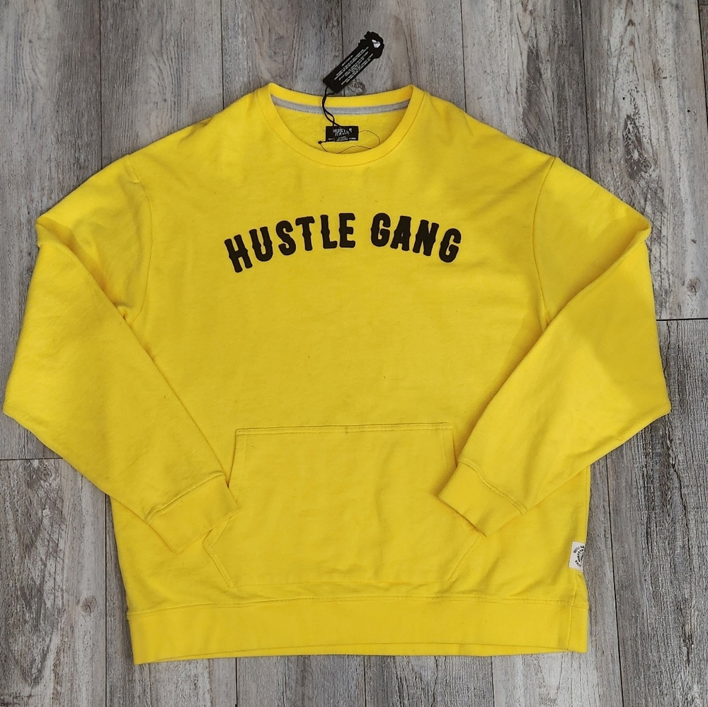 Hustle Gang Bright Yellow Crewneck Sweater